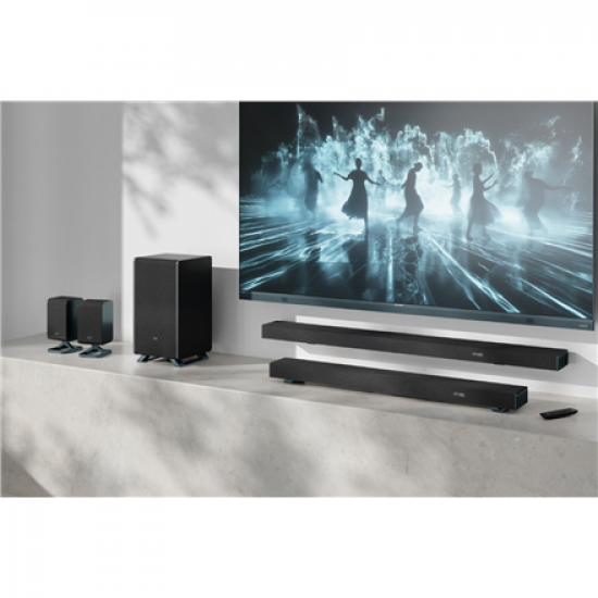 Sharp | 5.1.2 Dolby Atmos/DTS:X Soundbar with Wireless Subwoofer | HT-SBW55121(BK) | Bluetooth