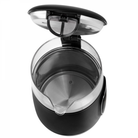 Adler Kettle with LED Display | AD 1305 | Electric | 2200 W | 1.7 L | Plastic | 360° rotational base | Black/Silver