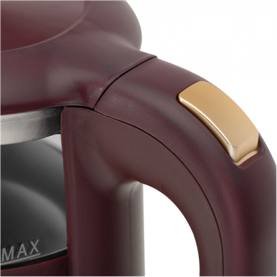 Adler Kettle with LED Display | AD 1305 | Electric | 2200 W | 1.7 L | Plastic | 360° rotational base | Burgundy