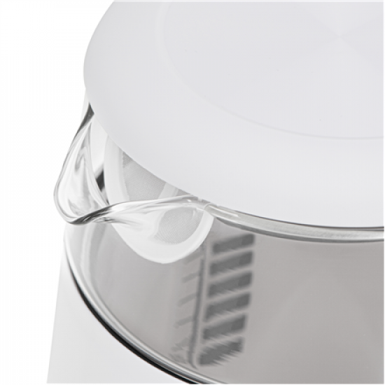 Adler Kettle with LED Display | AD 1305 | Electric | 2200 W | 1.7 L | Plastic | 360° rotational base | White/Silver
