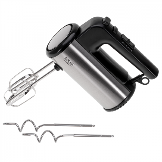 Adler Hand mixer | AD 4232 | Hand Mixer | 900 W | Number of speeds 5 | Turbo mode | Black/Stainless Steel