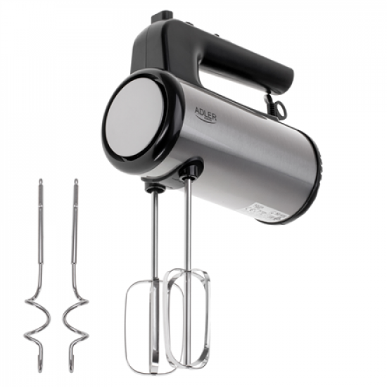 Adler Hand mixer | AD 4232 | Hand Mixer | 900 W | Number of speeds 5 | Turbo mode | Black/Stainless Steel