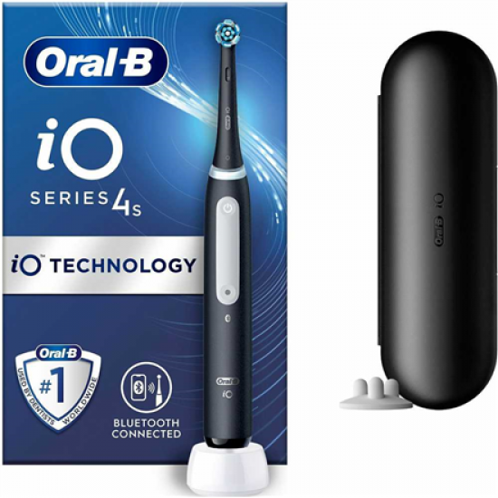 Oral-B | Electric Toothbrush | iO Series 4s | Rechargeable | For adults | Number of brush heads included 1 | Number of teeth brushing modes 4 | Black