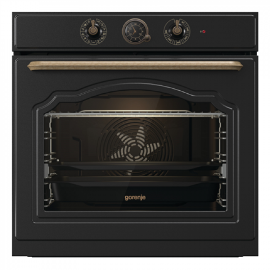 Gorenje Oven | BOS67372CLB | 77 L | Electric | AquaClean | Mechanical control | Steam function | Height 59.5 cm | Width 59.5 cm | Black