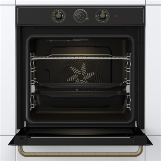 Gorenje Oven | BOS67372CLB | 77 L | Electric | AquaClean | Mechanical control | Steam function | Height 59.5 cm | Width 59.5 cm | Black