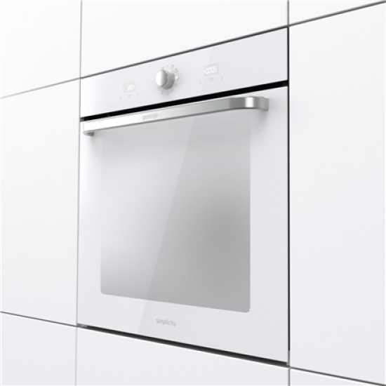 Gorenje Oven | BOS6737SYW | 77 L | Electric | AquaClean | Mechanical control | Steam function | Height 59.5 cm | Width 59.5 cm | White