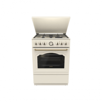 Gorenje Cooker | GKS6C71CLI | Hob type Gas | Oven type Electric | Gold | Width 60 cm | Depth 60 cm | 71 L
