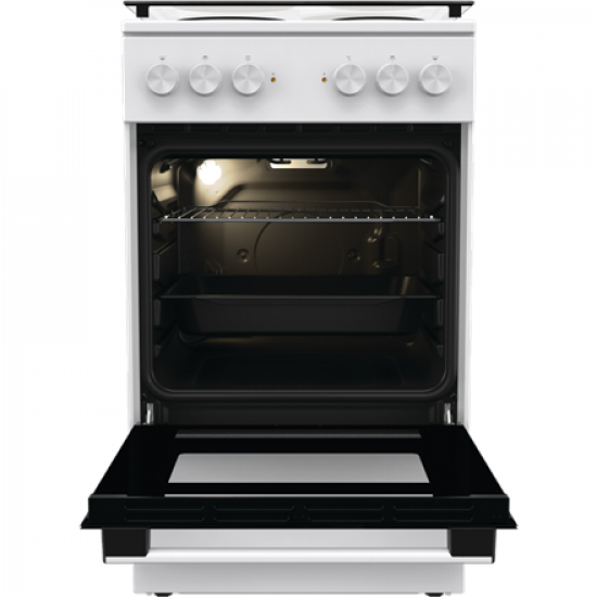 Gorenje Cooker | GE5A21WH | Hob type Electric | Oven type Electric | White | Width 50 cm | Grilling | Depth 59.4 cm | 68 L