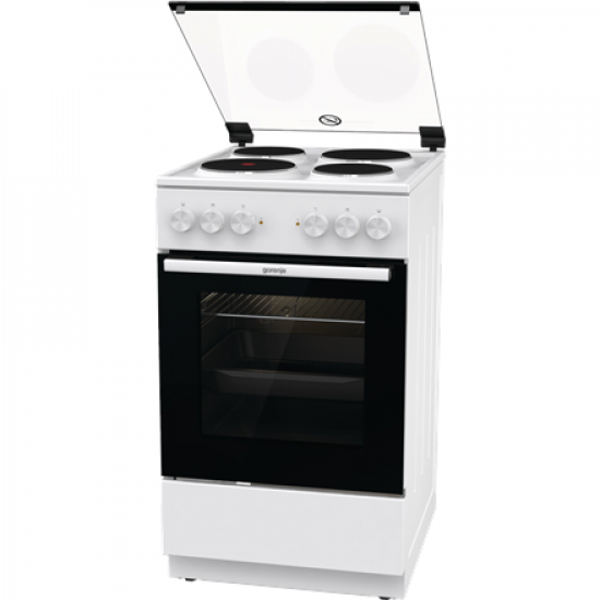 Gorenje Cooker | GE5A21WH | Hob type Electric | Oven type Electric | White | Width 50 cm | Grilling | Depth 59.4 cm | 68 L