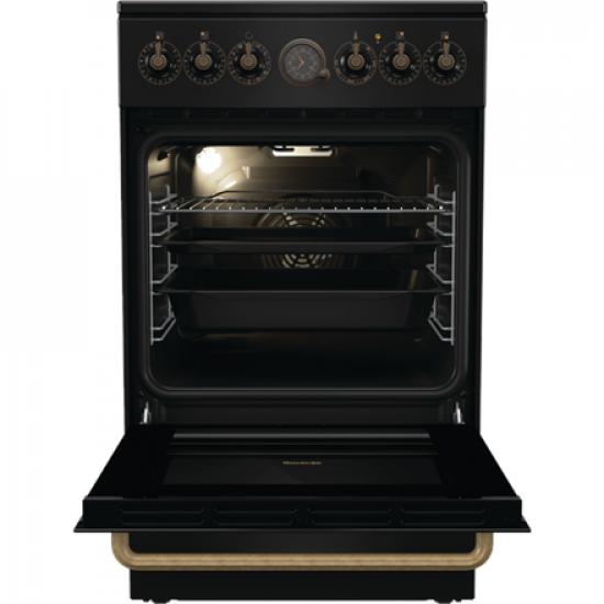 Gorenje Cooker | GECS5B70CLB | Hob type Vitroceramic | Oven type Electric | Black | Width 50 cm | Depth 59.4 cm | 70 L