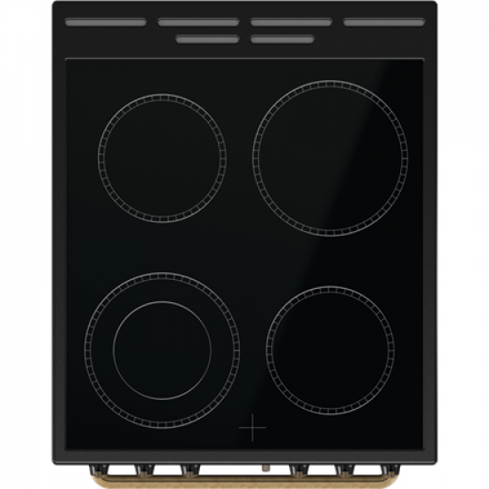 Gorenje Cooker | GECS5B70CLB | Hob type Vitroceramic | Oven type Electric | Black | Width 50 cm | Depth 59.4 cm | 70 L