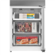 Midea Refrigerator | MDRB600MME46 | Energy efficiency class E | Free standing | Combi | Height 201 cm | No Frost system | Fridge net capacity 313 L | Freezer net capacity 130 L | Display | 35 dB | Stainless steel