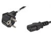 Lanberg | CEE 7/7 to IEC 320 C13 Power Cord | CA-C13C-10CC-0018-BK
