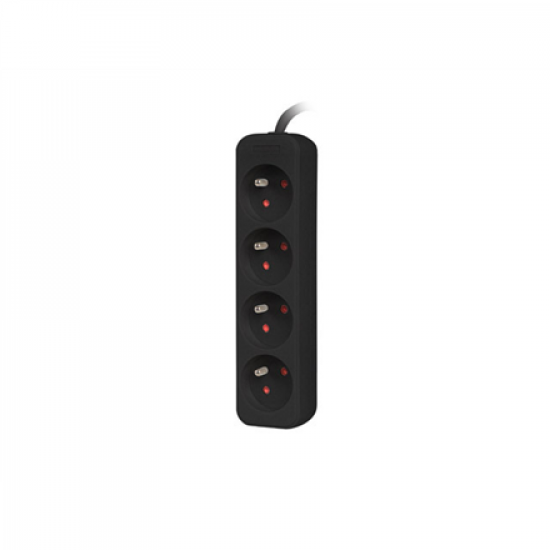 Power strip 1m 4x outlets for UPS system | PS0-04E-0100-IEC-BK | Sockets quantity 4
