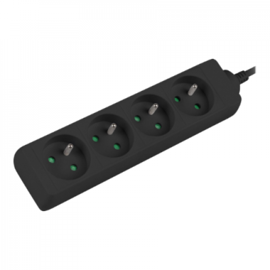 Power strip 1m 4x outlets for UPS system | PS0-04E-0100-IEC-BK | Sockets quantity 4