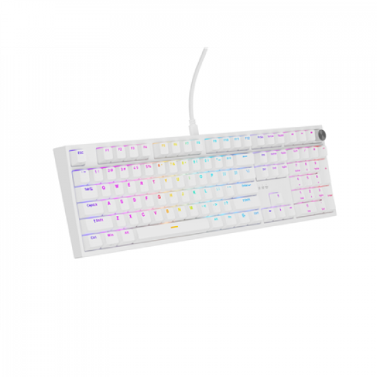 Genesis Thor 404 | Mechanical Gaming Keyboard | Wired | US | White | USB | Gateron Yellow Pro
