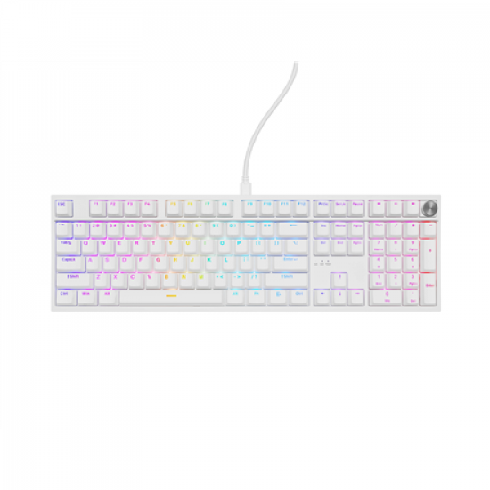 Genesis Thor 404 | Mechanical Gaming Keyboard | Wired | US | White | USB | Outemu Peach Silent