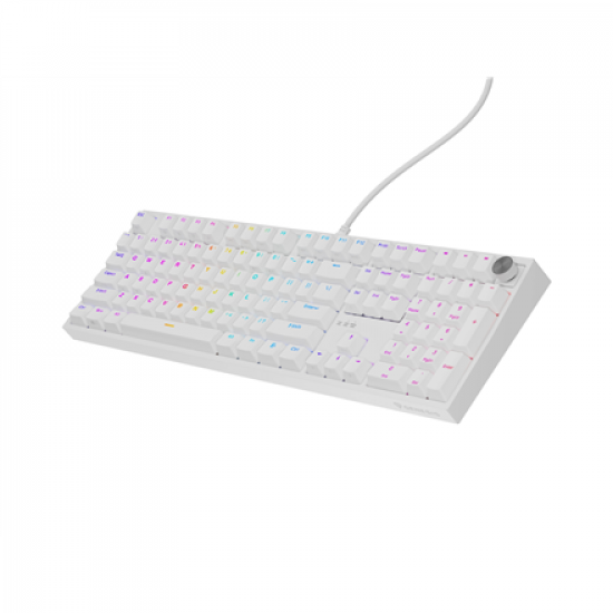 Genesis Thor 404 | Mechanical Gaming Keyboard | Wired | US | White | USB | Outemu Peach Silent