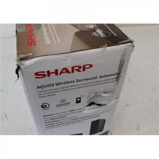 SALE OUT. Sharp AQUOS Wireless Surround Subwoofer | Sharp | AQUOS Surround Subwoofer | CP-AWS0101 | Wi-Fi | DAMAGED PACKAGING