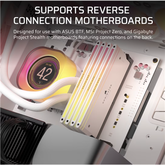 Corsair PC Case | iCUE LINK 5000T LX RGB | White | Mid-Tower | Power supply included No