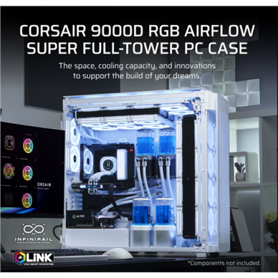 Corsair PC Case | 9000D RGB AIRFLOW Super | White | Full-Tower | Power supply included No