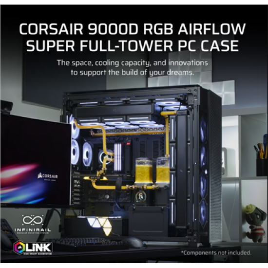 Corsair PC Case | 9000D RGB AIRFLOW Super | Black | Full-Tower | Power supply included No
