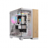 Corsair Dual Chamber PC Case | 6500X | White/Bamboo wood | Mid Tower | Power supply included No