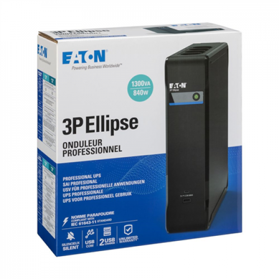 Eaton 3P Ellipse 1300 USB DIN | 840 VA | 1300 W