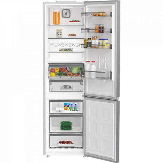 Whirlpool Refrigerator | WHK 26402 XP4E | Energy efficiency class E | Free standing | Combi | Height 203.5 cm | No Frost system | Fridge net capacity 249 L | Freezer net capacity 106 L | Display | 37 dB | Silver