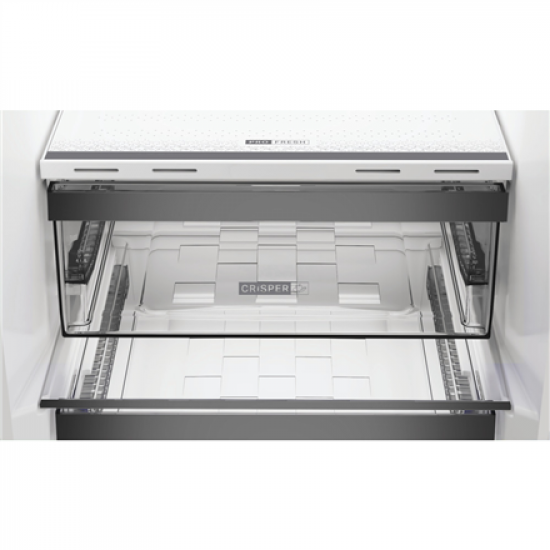 Whirlpool Refrigerator | WHK 26403 XP6E | Energy efficiency class C | Free standing | Combi | Height 203.5 cm | No Frost system | Fridge net capacity 249 L | Freezer net capacity 106 L | 35 dB | Pearl Inox