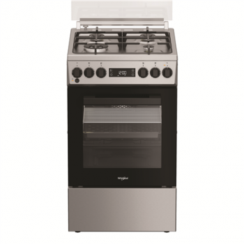 Whirlpool Cooker | W5G8LMSWTX | Hob type Gas | Oven type Electric | Stainless steel | Width 50 cm | Depth 60 cm | 60 L