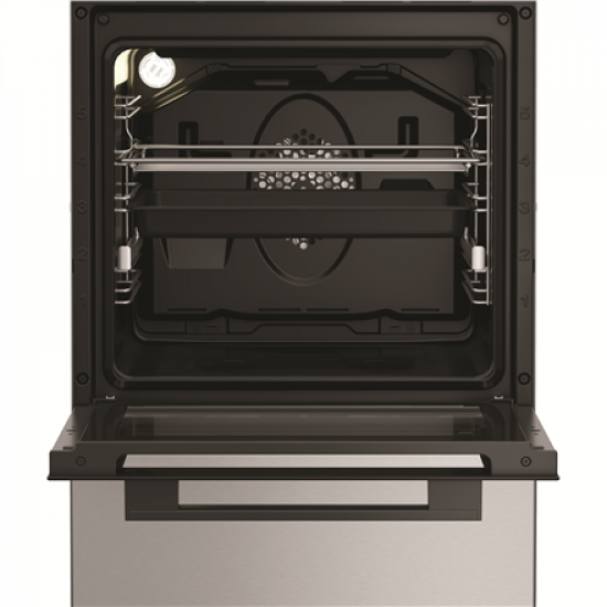 Whirlpool Cooker | W5G8LMSWTX | Hob type Gas | Oven type Electric | Stainless steel | Width 50 cm | Depth 60 cm | 60 L
