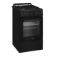 Whirlpool Cooker | W5G8LMSWTB | Hob type Gas | Oven type Electric | Black | Width 50 cm | Depth 60 cm | 60 L