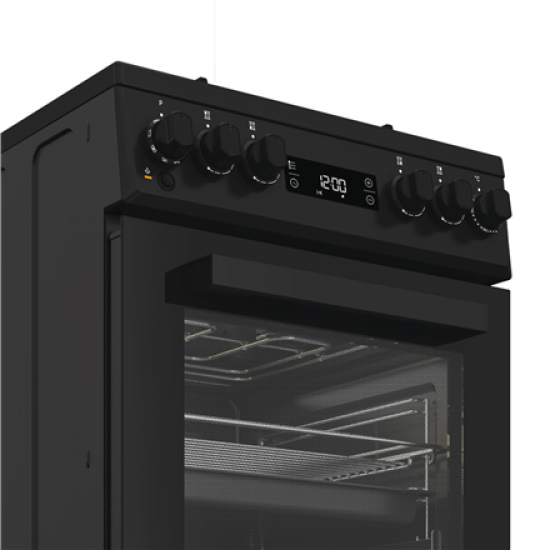 Whirlpool Cooker | W5G8LMSWTB | Hob type Gas | Oven type Electric | Black | Width 50 cm | Depth 60 cm | 60 L