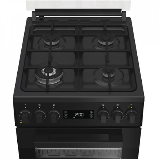 Whirlpool Cooker | W5G8LMSWTB | Hob type Gas | Oven type Electric | Black | Width 50 cm | Depth 60 cm | 60 L