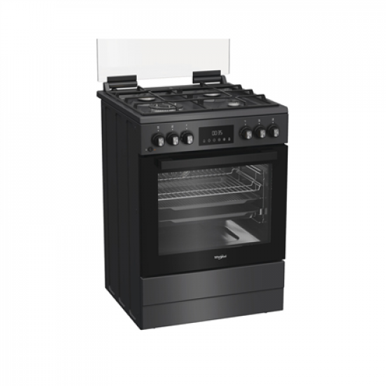 Whirlpool Cooker | W6G8LSSAWTA | Hob type Gas | Oven type Electric | Anthracite | Width 60 cm | Depth 60 cm | 72 L