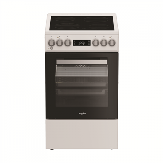 Whirlpool Cooker | Whirlpool | Hob type Vitroceramic | Oven type Electric | White | Width 50 cm | Depth 60 cm | 60 L