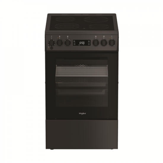 Whirlpool Cooker | W5V8LCSA | Hob type Vitroceramic | Oven type Electric | Anthracite | Width 50 cm | Depth 60 cm | 60 L