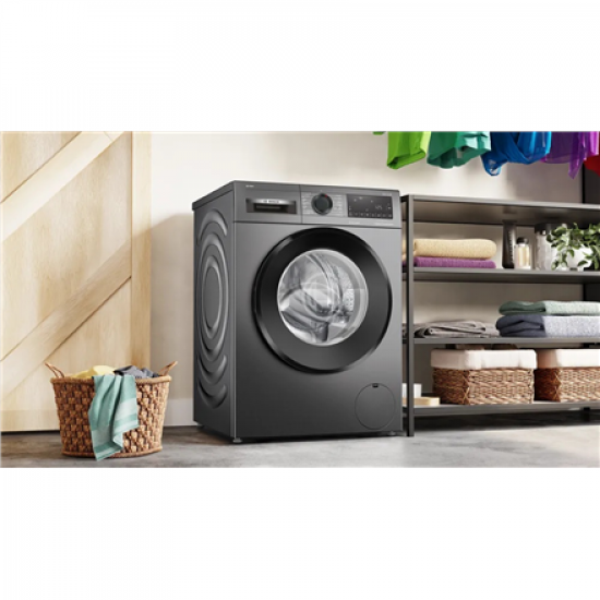 Bosch Washing Machine | WGG244RFSN | Energy efficiency class A | Front loading | Washing capacity 9 kg | 1400 RPM | Depth 59 cm | Width 59.8 cm | Display | LED | Grey