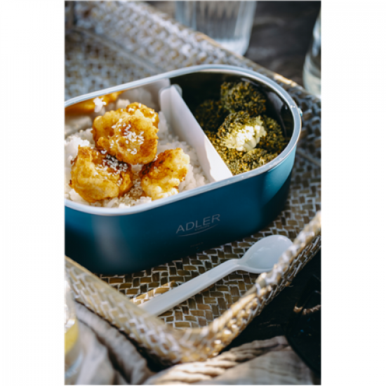 Adler | Electric lunch box with thermal bag | AD 4522 | 0.8 L | Plastic/Stainless steel | Blue | Lid included