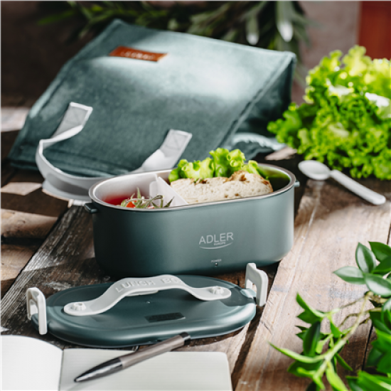 Adler | Electric lunch box with thermal bag | AD 4522 | 0.8 L | Plastic/Stainless steel | Green | Lid included
