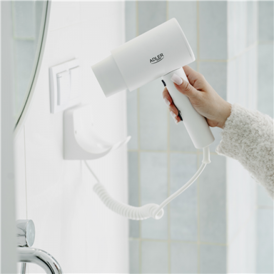 Adler Wall-Mount Hair Dryer | AD 2285 | 2000 W | Number of temperature settings 3 | White