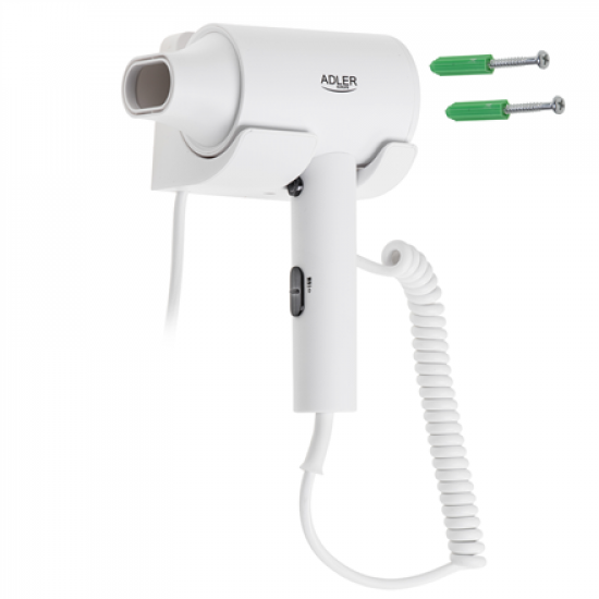 Adler Wall-Mount Hair Dryer | AD 2285 | 2000 W | Number of temperature settings 3 | White