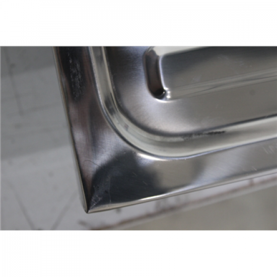 SALE OUT. Sink TREDI, top-mounted, stainless steel, with siphon set, right, 80 x 60 cm | Sourcing DENTED, SCRATCHED, MISSING SEAL RUBBER