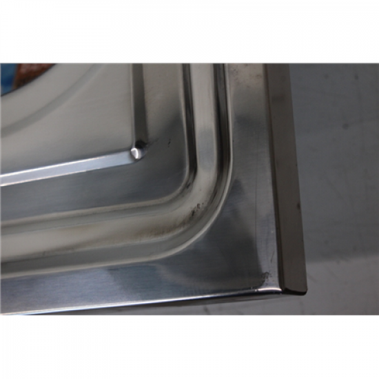 SALE OUT. Sink TREDI, top-mounted, stainless steel, with siphon set, right, 80 x 60 cm | Sourcing DENTED, SCRATCHED, MISSING SEAL RUBBER