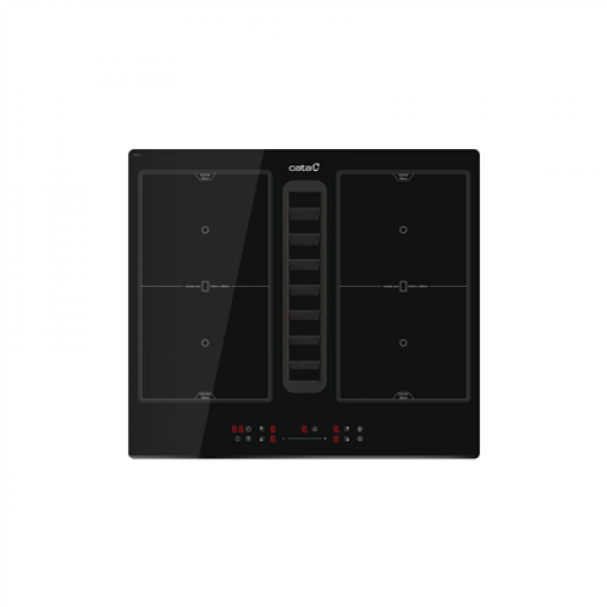 CATA Venting Hob | IAS 6024 | Induction | Number of burners/cooking zones 4 | Slider | Black | CATA | Hob with Hood | IAS 6024 | Induction | 59 cm | Number of burners/cooking zones 4 | Black | Slider
