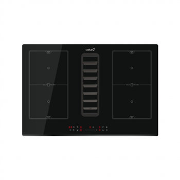 CATA Venting Hob | IAS 7024 | Induction | Number of burners/cooking zones 4 | Slider | Black | CATA | Hob with Hood | IAS 7024 | Induction | 77 cm | Number of burners/cooking zones 4 | Black | Slider