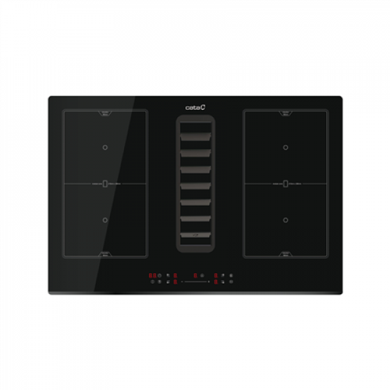 CATA Venting Hob | IAS 7024 | Induction | Number of burners/cooking zones 4 | Slider | Black | CATA | Hob with Hood | IAS 7024 | Induction | 77 cm | Number of burners/cooking zones 4 | Black | Slider