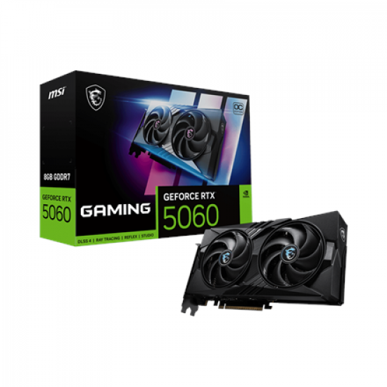 MSI GeForce RTX 5060 8G GAMING OC | NVIDIA | 8 GB | GeForce RTX 5060 | GDDR7 | HDMI ports quantity 1 | PCI Express Gen 5 x16 pin(uses x8)