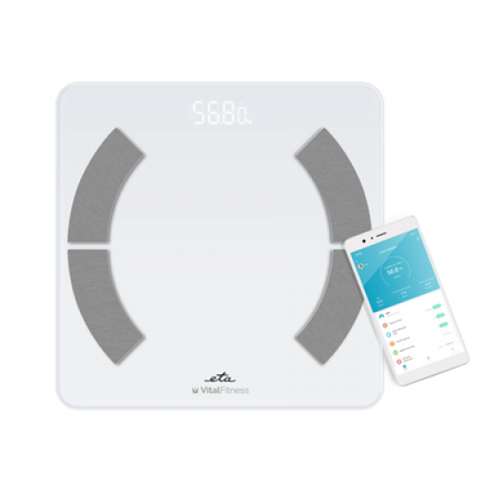 ETA Personal Scale | ETA277990000 Vital Fitness | Maximum weight (capacity) 180 kg | Accuracy 100 g | Body Mass Index (BMI) measuring | White
